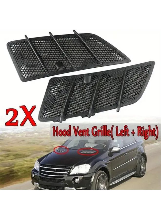 Pair Of Hood Air Vent Grille Covers Left Right For Mercedes Benz W164 ML GL Class 2008 2011 - Image 5